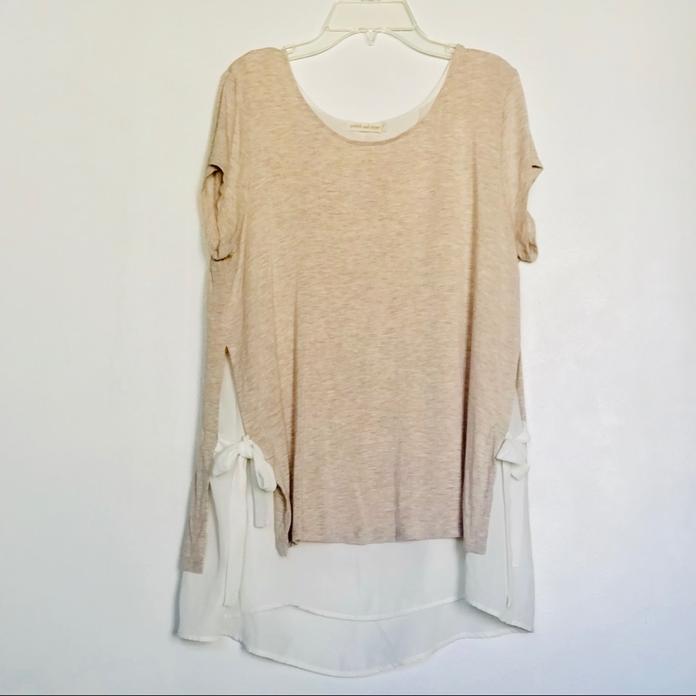 Pebble and Stone Layered Top Size L. 038